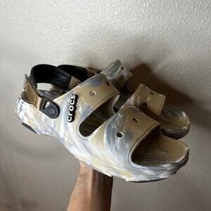 Crocs Classic All-Terrain Chai Marbled Sandals MENS 13